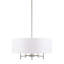 Lustre élégant abat-jour tambour 5 lumières-1044443201