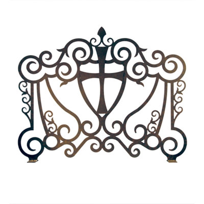 Cross Iron Fireplace Screen