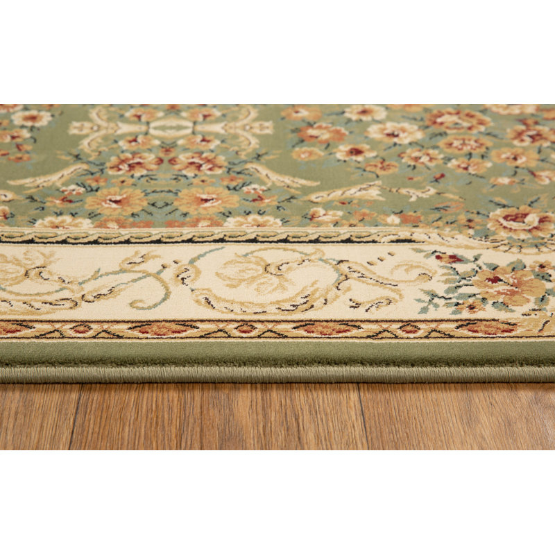 Tapis classique à motif de médaillon Gorrono Collection, Rectangle 7 pi 10 po x 10 pi