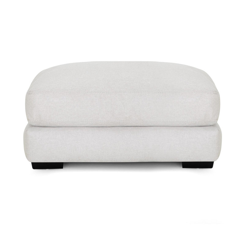 Avianne Upholstered Ottoman, Gray Linen 100% Polyester