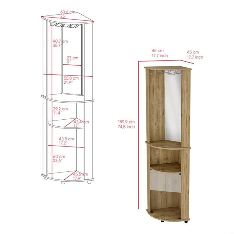Rangement pour bar et coin-café H 74 po