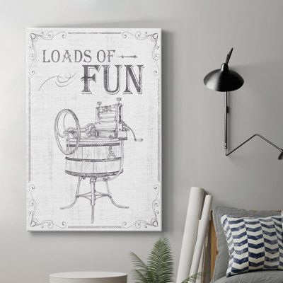 «Laundry Today IV», art textuel sur toile tendue