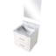 Meuble-lavabo simple blanc avec comptoir en acrylique et miroir - 20 po Largeur x 19,56 po de hauteur et l 18 po-1809332364
