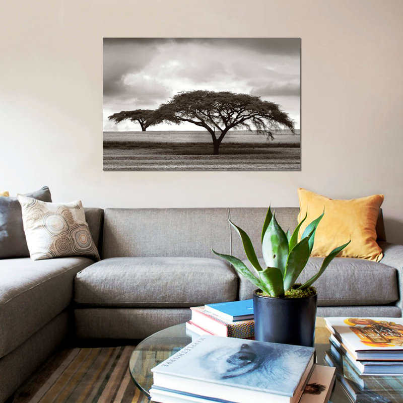 « d’acacia trees », reproduction de photo sur toile, H 26 po x l 40 po x P 1,5 po, Toile tendue, Pas de tapis