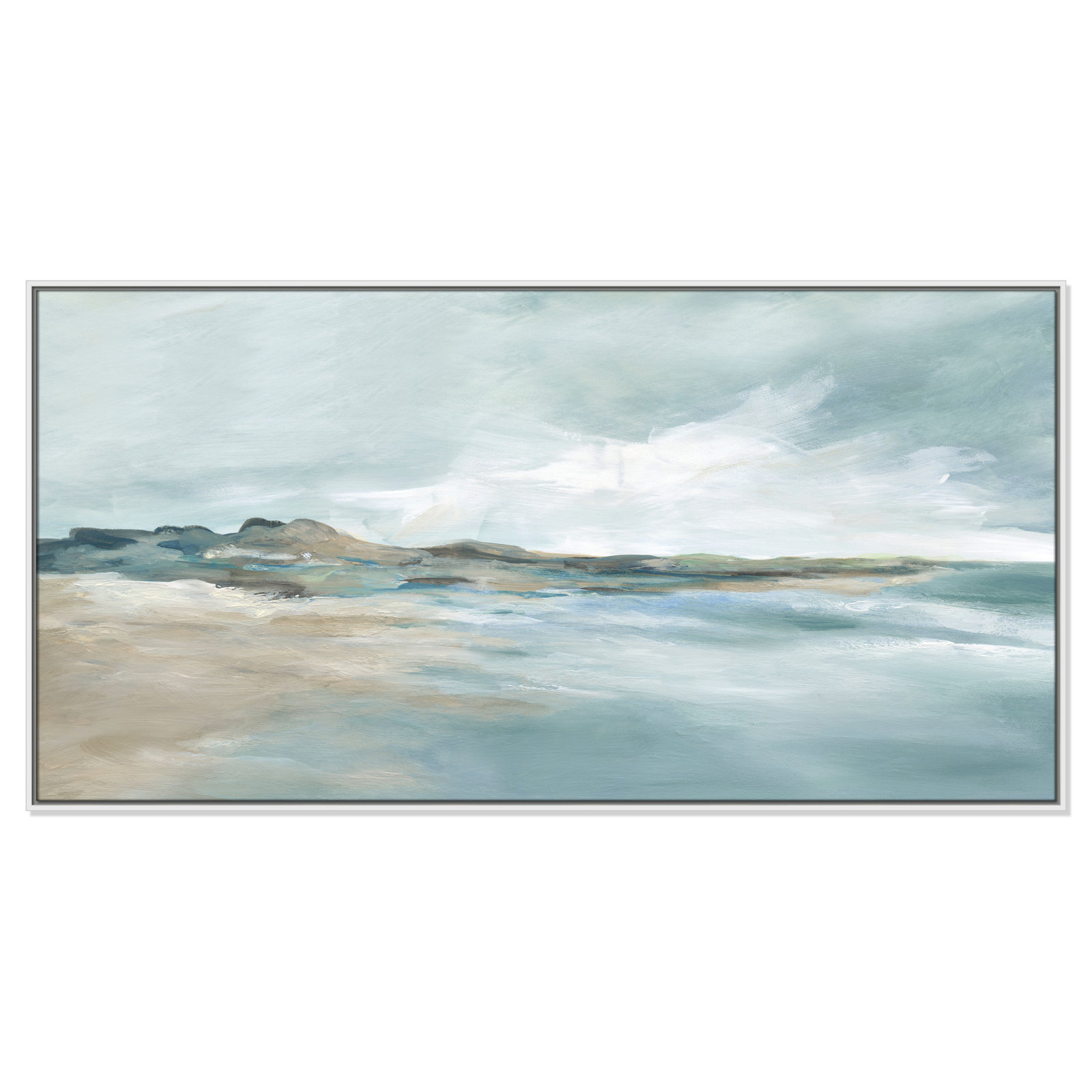 Sandpoint Print by Carol Robinson, 31.5" H x 61.5" W, White