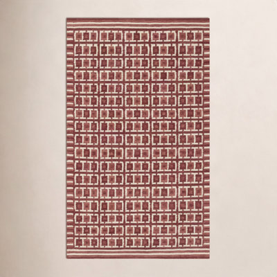 Freya Hand-Woven Geometric Wool Rug