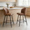 360°Swivel Barstool Counter Height Barstools with Back