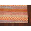 Tapis orange / gris en laine noué à la main de conception unique 3 pi 3 po x 4 pi 11 po New Age