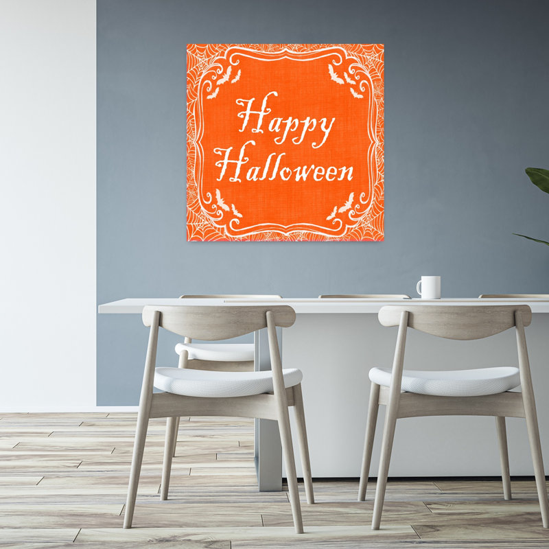 Art de chauve-souris Happy Halloween, H 32 po x l 32 po