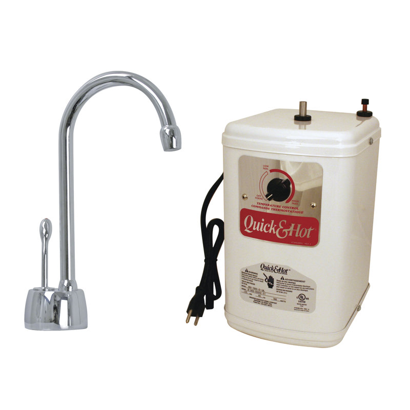 Velosah 9" 1-Handle Hot Water Dispenser Faucet with Water Heating Tank, Polished Chrome