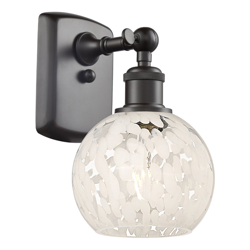 Berganzo Steel Armed Sconce, 9" H x 6" W x 7.13" D, Oil Rubbed Bronze