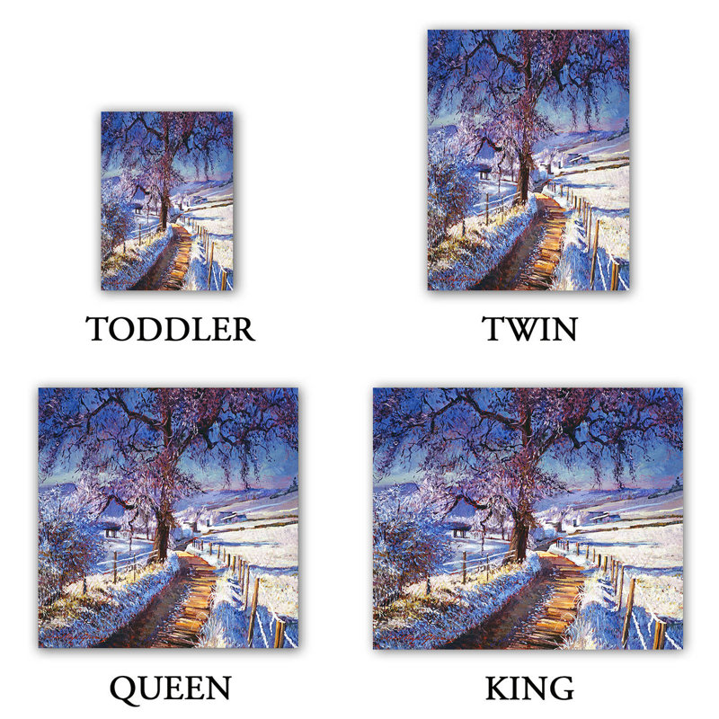 Ensembles de housse de couette DiaNoche en microfibre par David Lloyd Glover - The Snow Lined Road
