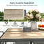 Outsunny 9 Piece Garden Dining Set Cube with Cushions 8 Seater Grey