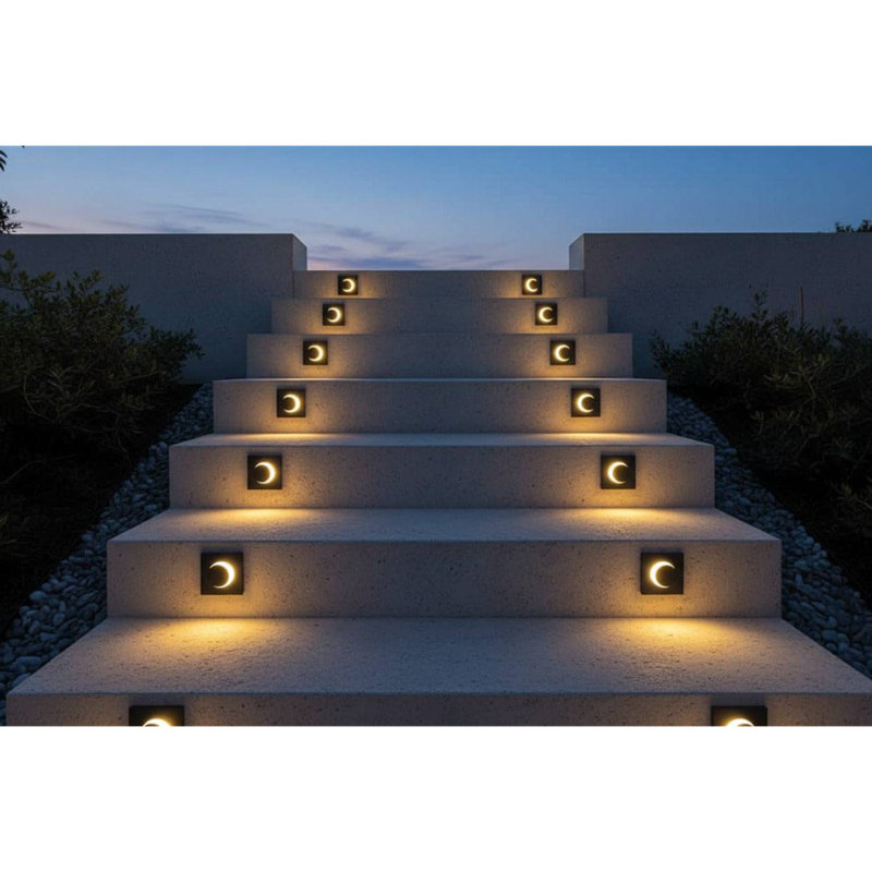 UltraBeam 3 Watt LED Recessed Black Outdoor Flush Mount Wall Light and Exterior Step Light