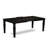 9 Piece Dining Room Furniture Set Includes a Rectangle Kitchen Table with Butterfly Leaf and 8 Dining Chairs, Black-659988366-618263062