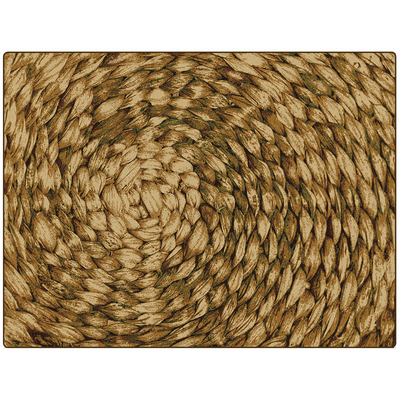 Tapis décoratif à tissage panier