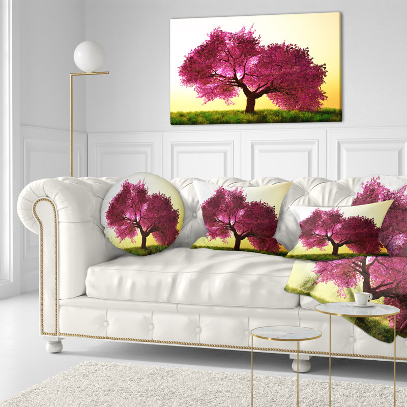 Cherry Blossom in Beautiful Garden - Coussin décoratif à imprimé paysage