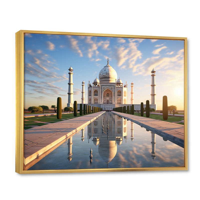 Islam Art Taj Mahal I, H 34 po x l 44 po x P 1,5 po, Cadre flottant doré