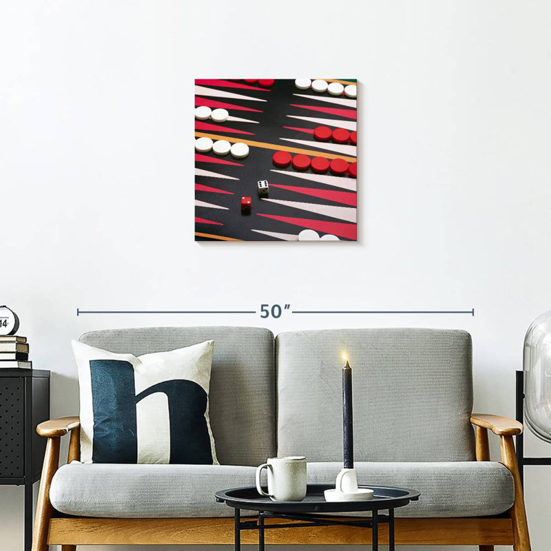 Senne Playing Backgammon, 20" H x 20" W
