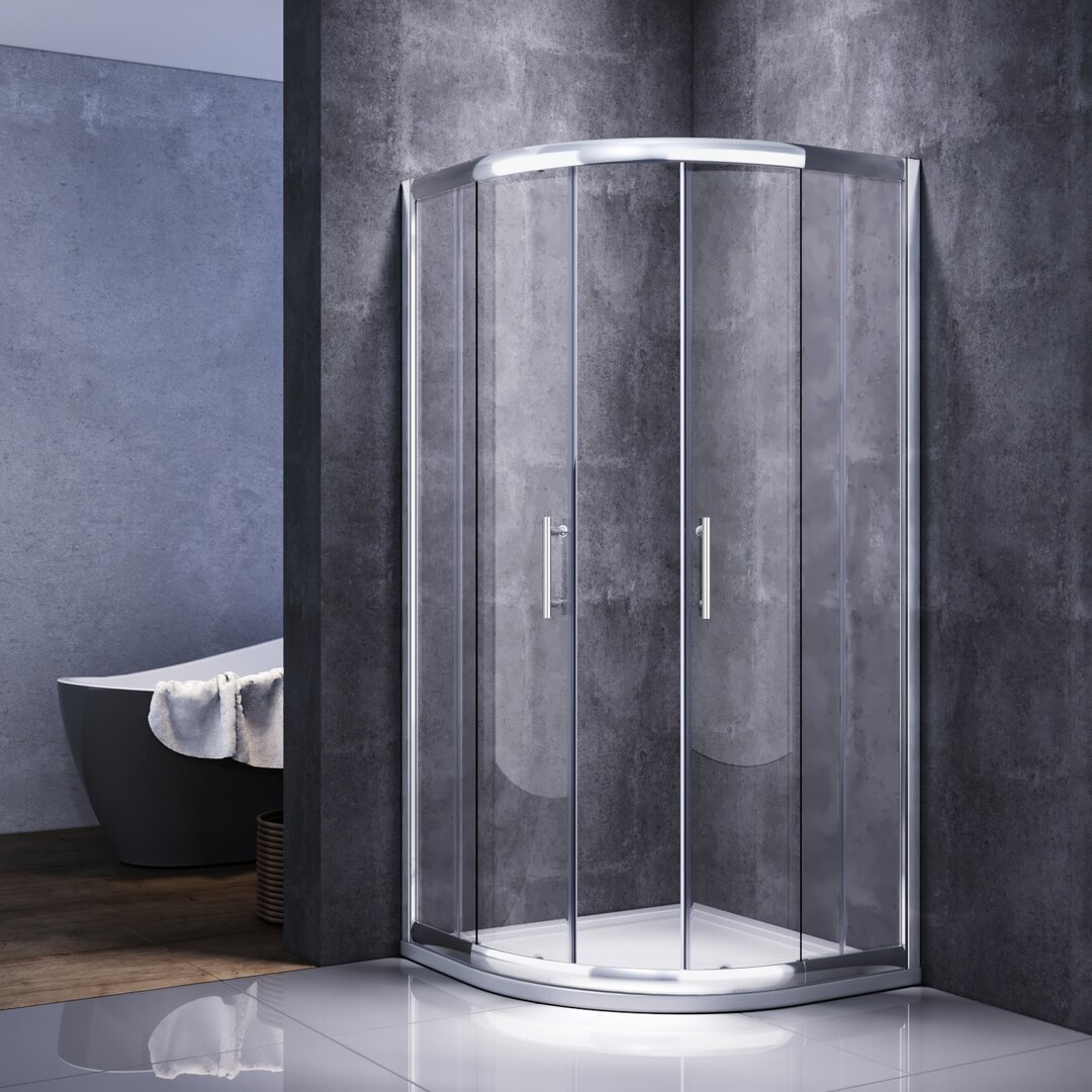 Belfry Bathroom quadrant shower enclosure round shower 80X80 corner entry shower enclosure sliding door quadrant shower 