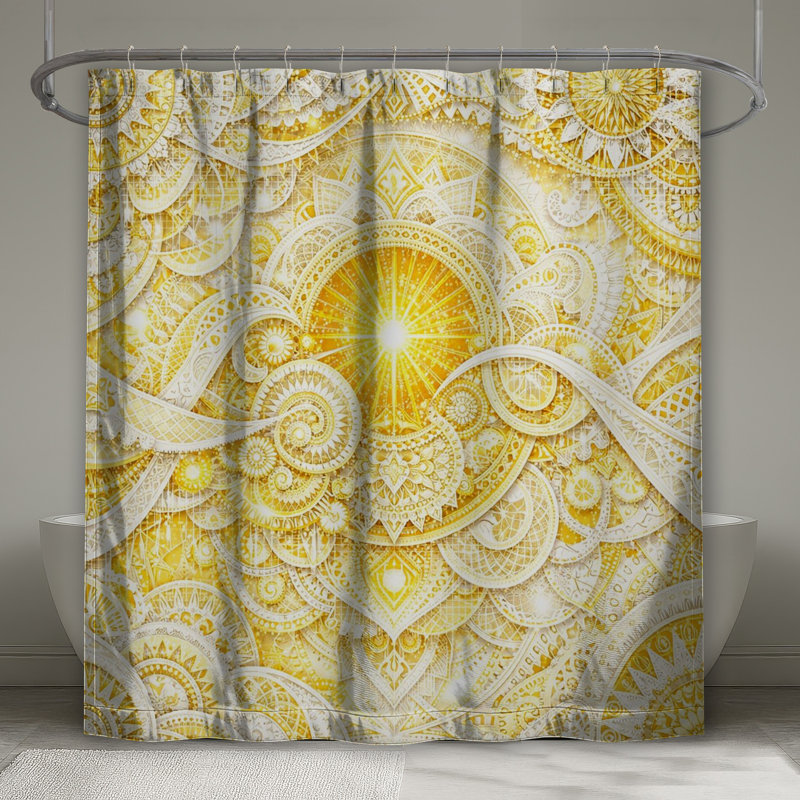Rideaux de douche complexes extra-longs Mandala, 70 po L x 84 po H