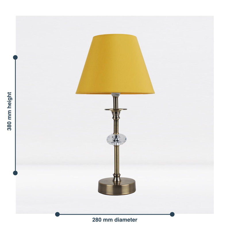 Larrison Metal Table Lamp, Antique Brass, Ochre