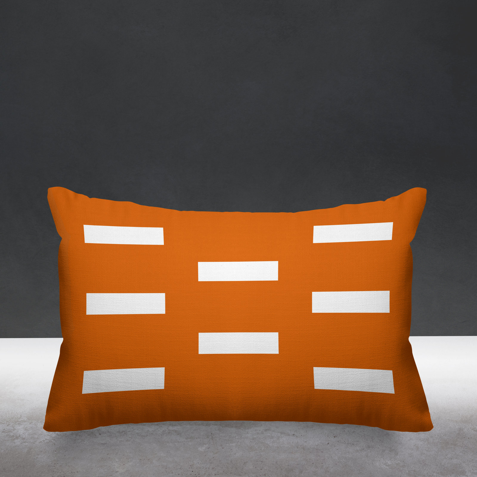 Luella Geometric Indoor/Outdoor Throw Pillow, Orange