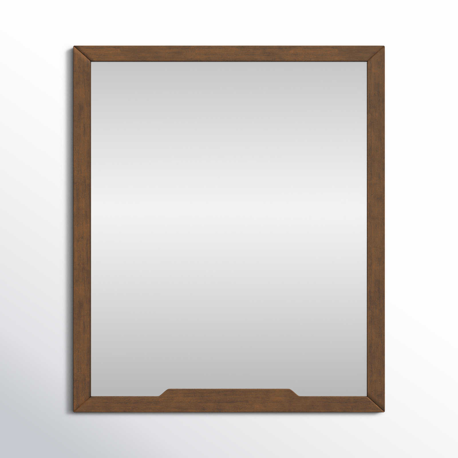 Glow Rectangle Wall Mirror, Walnut