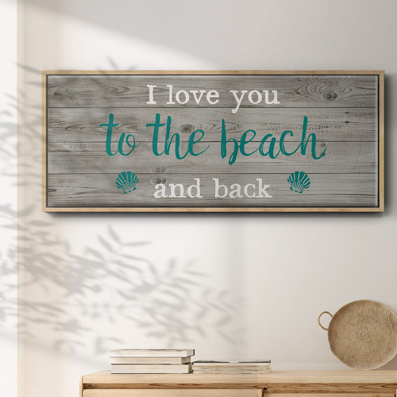 Beach and Back- Framed Canvas, 20" H x 50" W