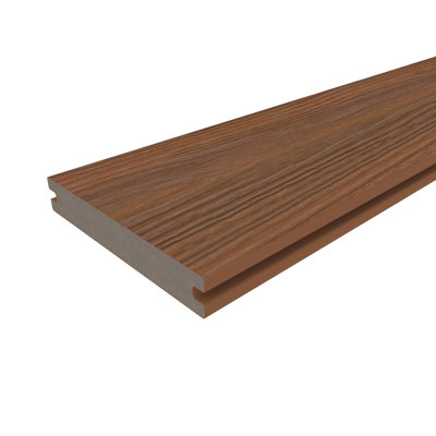Échantillon - Panneaux de terrasse en composite d'acajou hondurien à motif d'acajou hondurien et grain de bois 0,88 po x 5,43 po x Échantillon Magellan Plus
