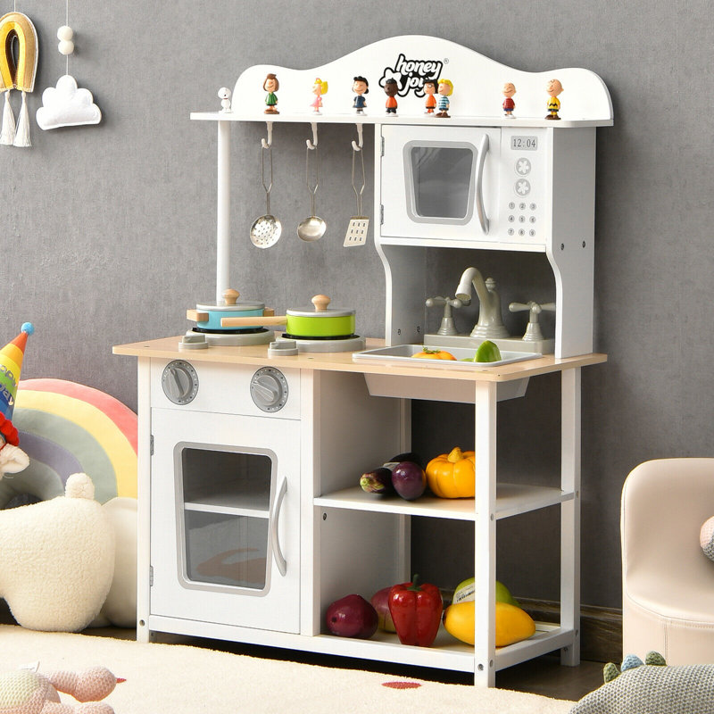 Wooden Kids Play Kitchen Set