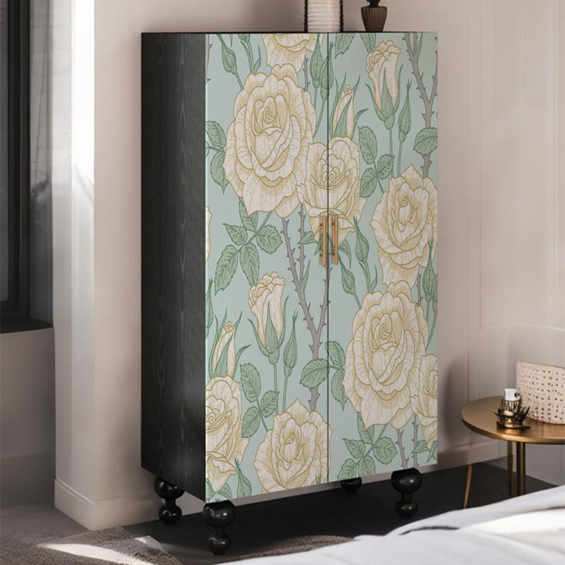 Armoire de rangement à motif floral