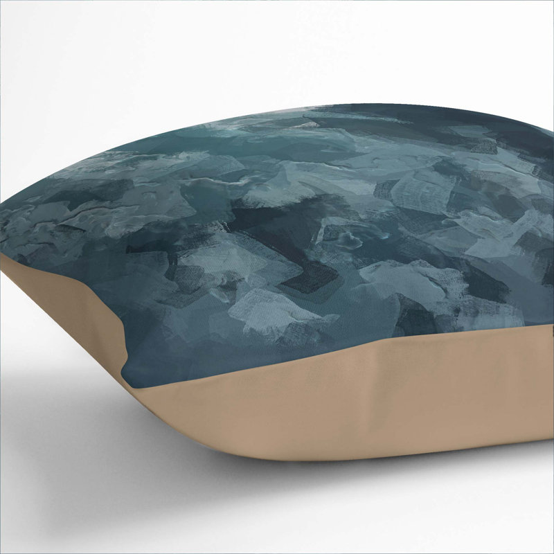 Abstract Square Throw Cushion, Stone, 40cm H x 40cm W x 15cm D
