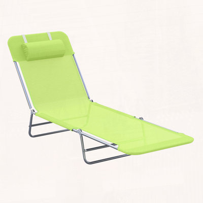 Chaise longue pliante avec 0-180? Dossier inclinable