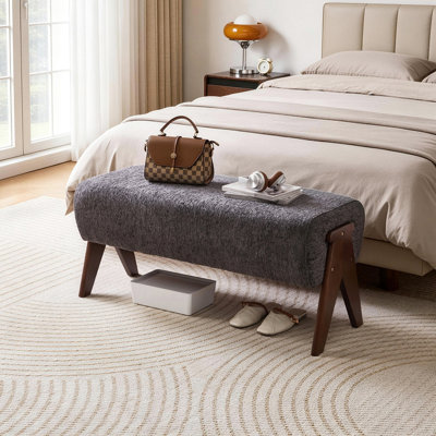 Banc en tissu chenille moderne