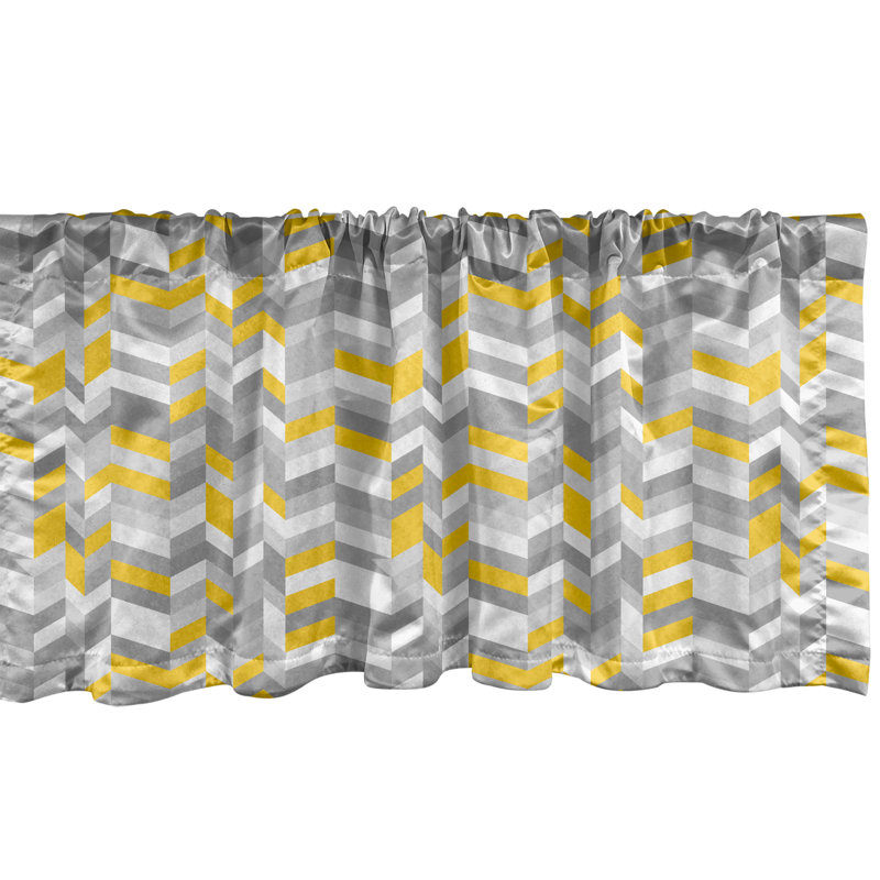 Ambesonne Savannah Valance Pack of 2 Monochrome Leopard Pattern 54"X12" Charcoal Grey White, 54" W x 12" L