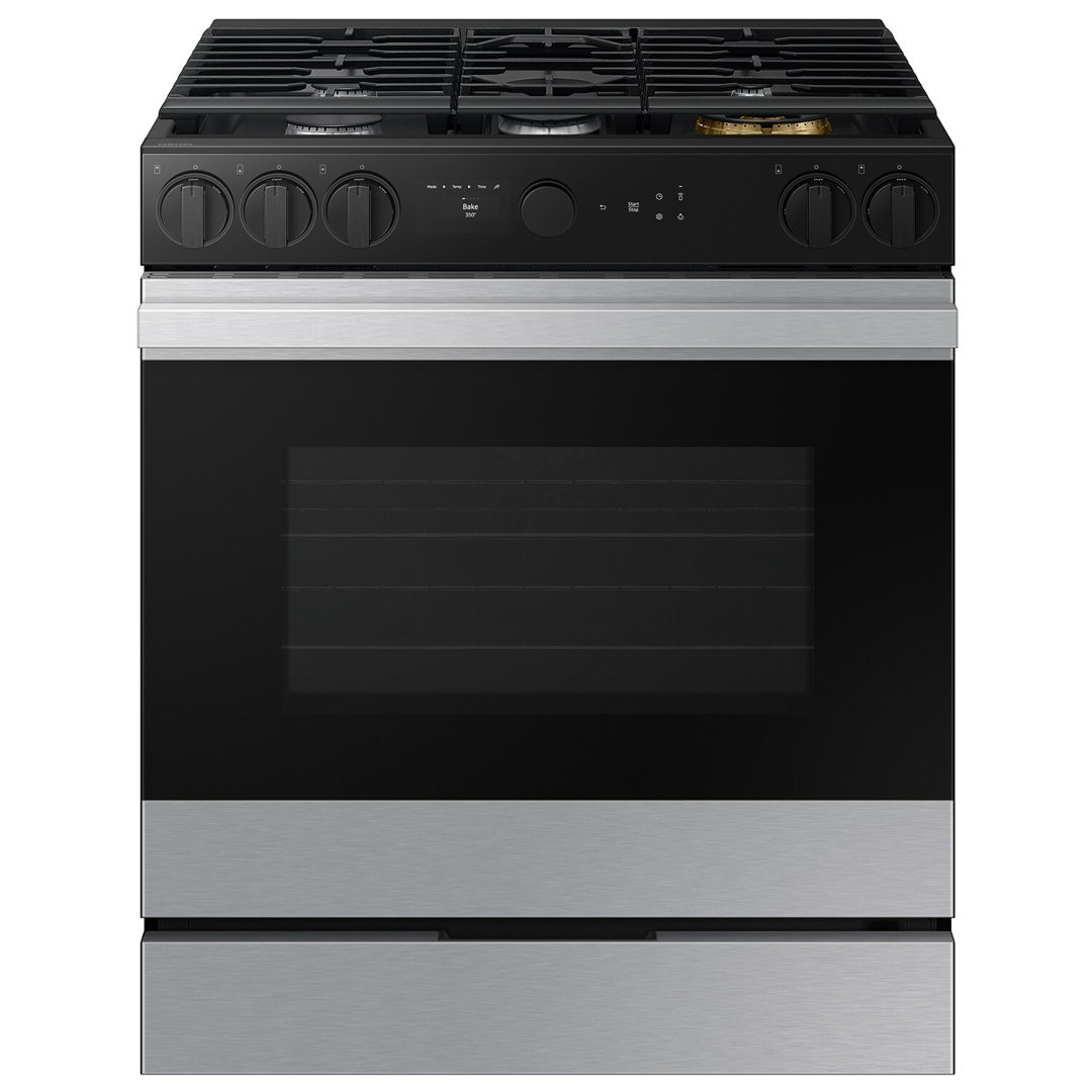 Samsung Bespoke Smart Slide-In Gas Range 6.0 cu. ft. with Smart Oven Camera Samsung 