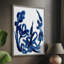 «Indigo Brush Blooms II», reproduction encadrée - bois massif-590352284