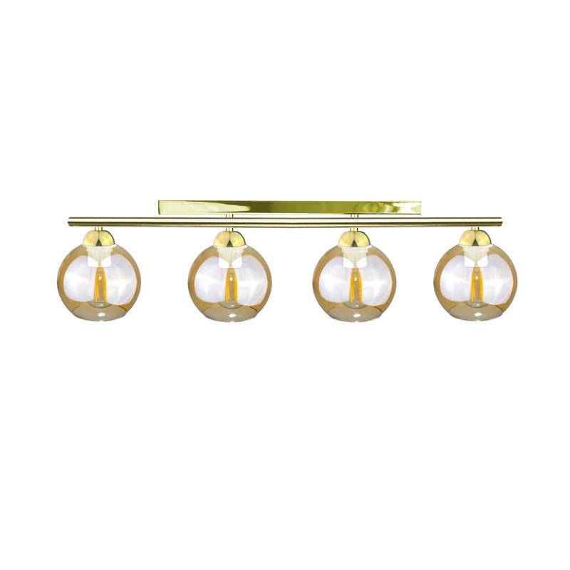 Bilha Glass Flush Mount, Gold