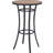 Outdoor Bar Height Bistro Table, 40-Inch Patio Bar Table Bistro Dining Table Pub Table With Wooden-Like Table Top & Metal Frame