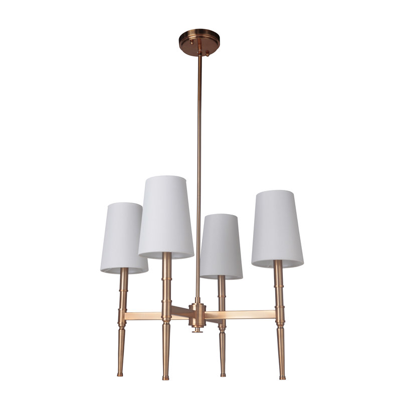 Quinlan 4 - Light Sputnik Sphere Chandelier, Satin Brass