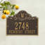 Acanthus Monogram 3-Line Wall Address Plaque-377949269-377949270