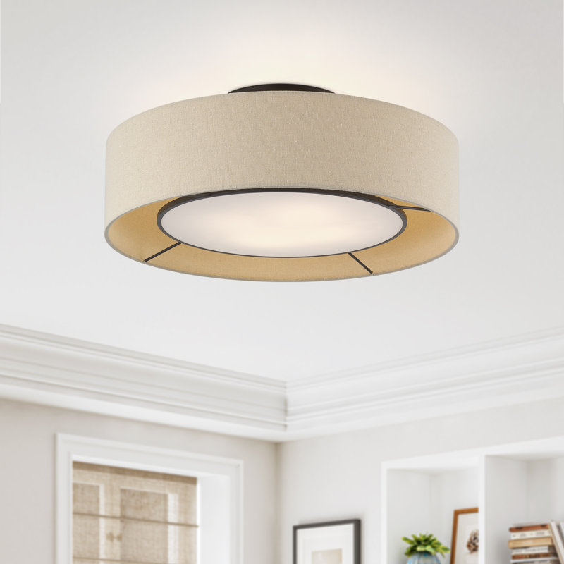 Ellsworth bronze grand semi-encastré, H 8,5 po x l 21 po x P 21 po, Quatre lumières