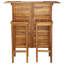 Ensemble de table de bar et chaise d'extérieur brun foncé en bois d'acacia massif