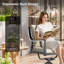Chaise longue pivotante avec coussins