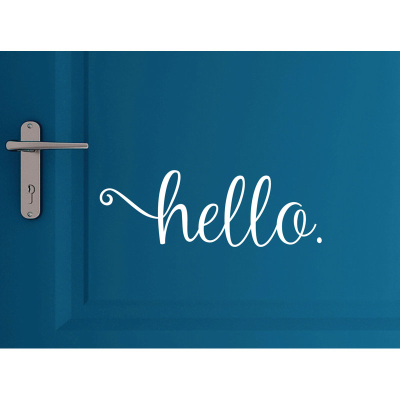 Text & Numbers Non-Wall Damaging Wall Decal, White