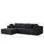 Ensemble de canapé modulaire rembourré en chenille moderne modulaire en L de 108 pouces avec 6 coussins-989846986-989846985