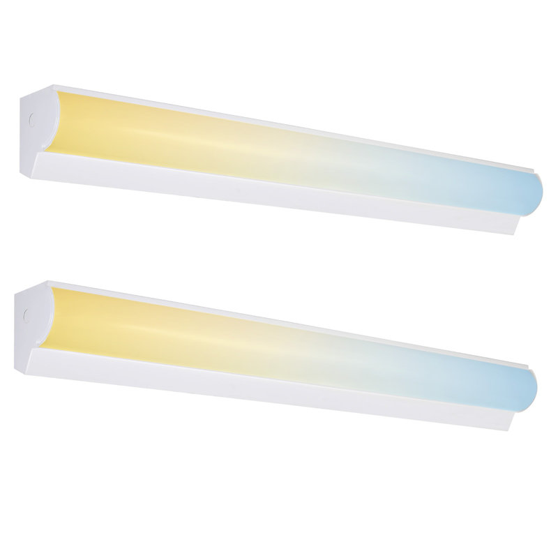 4ft 3cct Led Linear Stairwell Strip Light Fixture, 0-10v Dimmable Shop Light