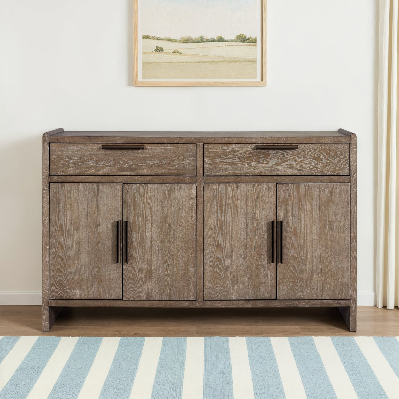 Katsikis 4-Door Wood Server, Cocoa
