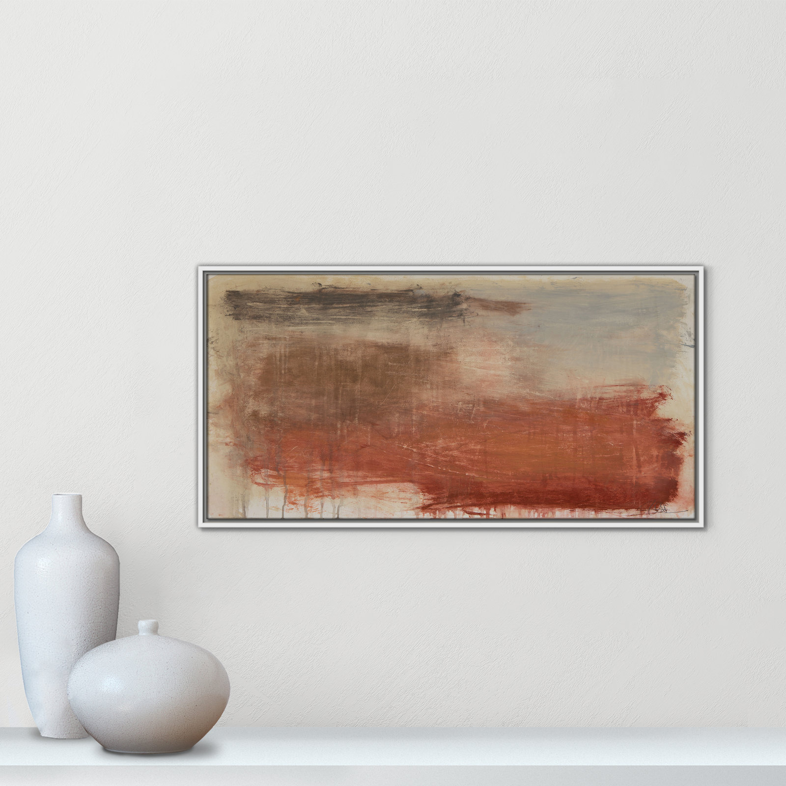 Colin "Autumn Over The Riviera" Print, 19.5" H x 37.5" W, White